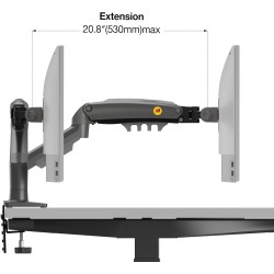NBMounts Desk Monitor Mount - F80 - Single Arm Gas Desk Monitor Mount (updated version) — Buy in Cyprus with Fast Delivery