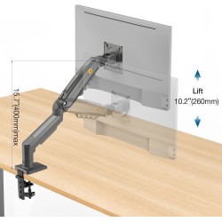 NBMounts Desk Monitor Mount - F80 - Single Arm Gas Desk Monitor Mount (updated version) — Buy in Cyprus with Fast Delivery
