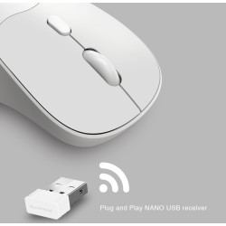 Alcatroz Mouse - 6R - Wireless & BT Recharg Silent AIRMOUSE DUO White (2025) — Buy in Cyprus with Fast Delivery