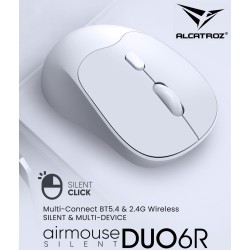 Alcatroz Mouse - 6R - Wireless & BT Recharg Silent AIRMOUSE DUO White (2025) — Buy in Cyprus with Fast Delivery