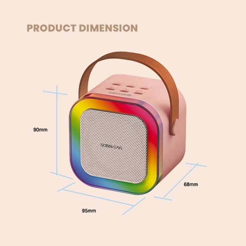 SonicGear IOX Karaoke Portable Speaker BT & Wireless Mic White - K200 - Karaoke Portable Speaker BT & Wireless Mic White