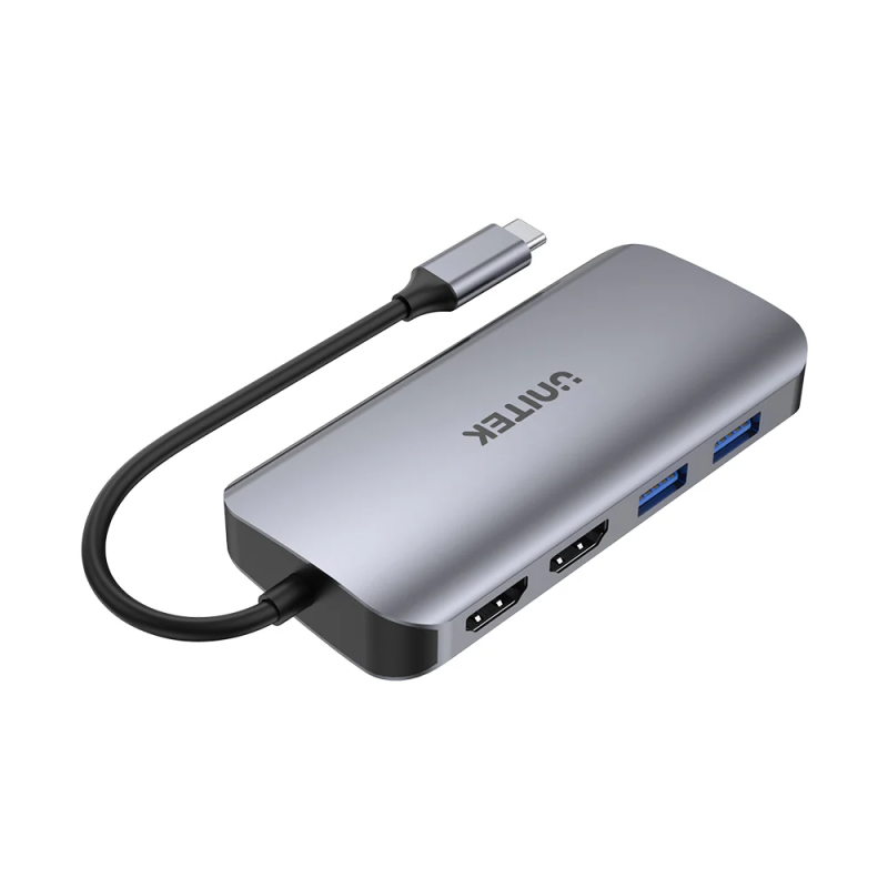 Unitek USB-C Hub - D1122A - 3xUSB 2xHDMI MST SD Gb PD100W — Buy in Cyprus with Fast Delivery