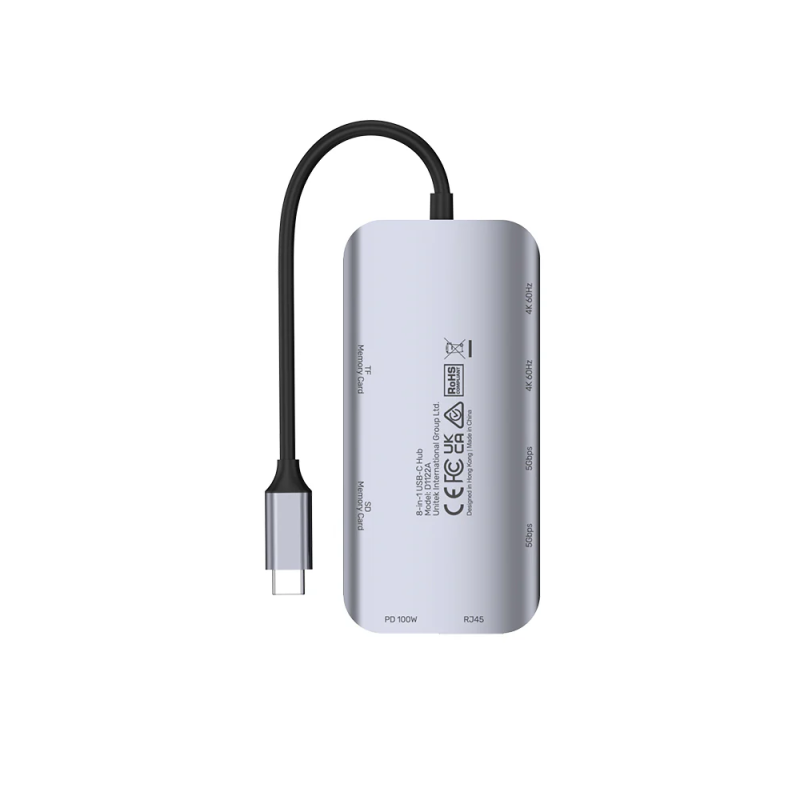 Unitek USB-C Hub - D1122A - 3xUSB 2xHDMI MST SD Gb PD100W — Buy in Cyprus with Fast Delivery