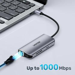 Unitek USB-C Hub - D1122A - 3xUSB 2xHDMI MST SD Gb PD100W — Buy in Cyprus with Fast Delivery