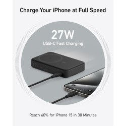 Anker Mobile Powerbank - 633 - Wireless 15W, with 27W USB C Black — Buy in Cyprus with Fast Delivery