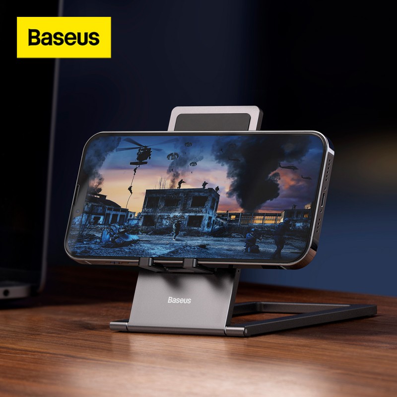Baseus Foldable Metal Desktop Holder - Grey — Buy in Cyprus with Fast Delivery