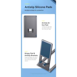 Baseus Foldable Metal Desktop Holder - Grey — Buy in Cyprus with Fast Delivery