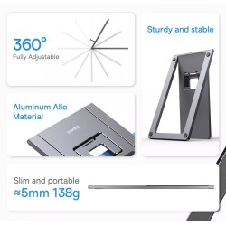 Baseus Foldable Metal Desktop Holder - Grey — Buy in Cyprus with Fast Delivery