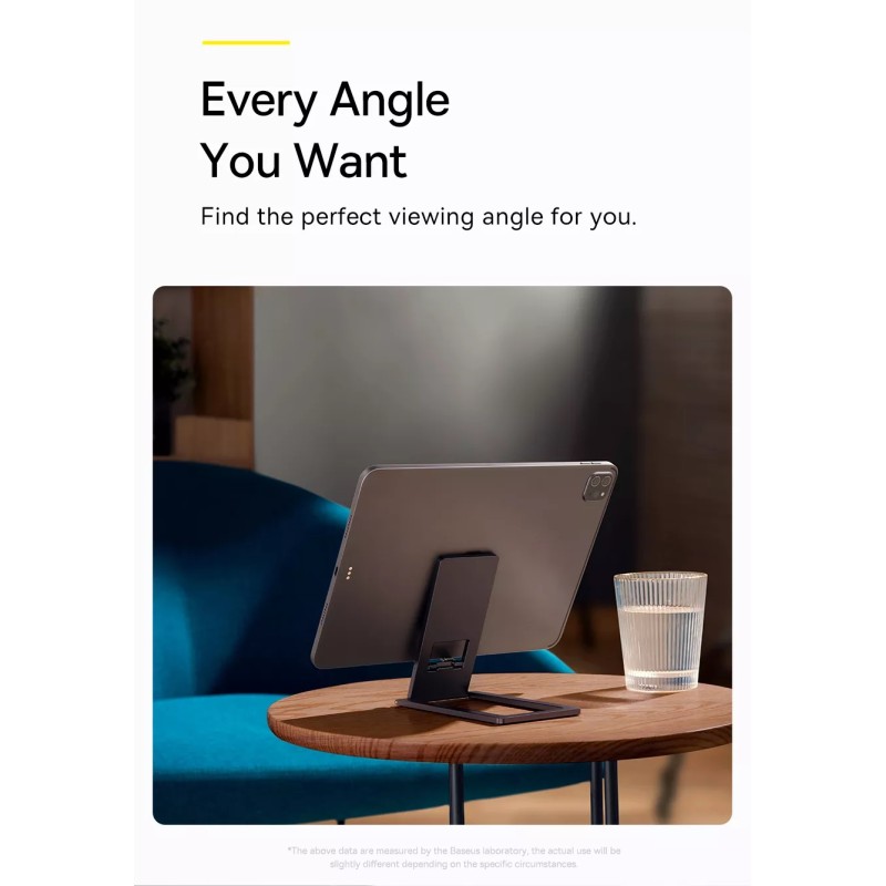 Baseus Foldable Metal Desktop Holder - Grey — Buy in Cyprus with Fast Delivery