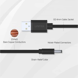 Unitek USB to DC - Y-C495BK - 3.5x1.35mm, Power 1m — Buy in Cyprus with Fast Delivery
