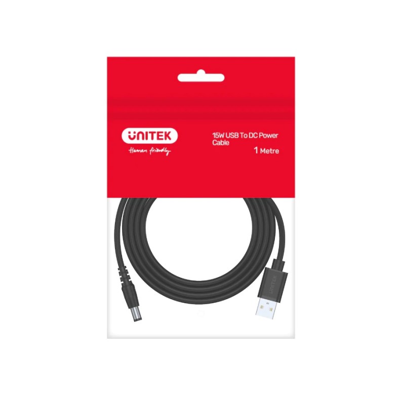Unitek USB to DC - Y-C495BK - 3.5x1.35mm, Power 1m — Buy in Cyprus with Fast Delivery