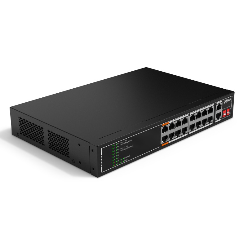 Dahua PoE Switch - SF1018LP - 16port+2GUP 135W — Buy in Cyprus with Fast Delivery