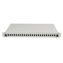 Lanberg Fiber Optic ODF - for 24xSC Simplex or 24xLC Duplex Adapters RM Metal Grey — Buy in Cyprus with Fast Delivery