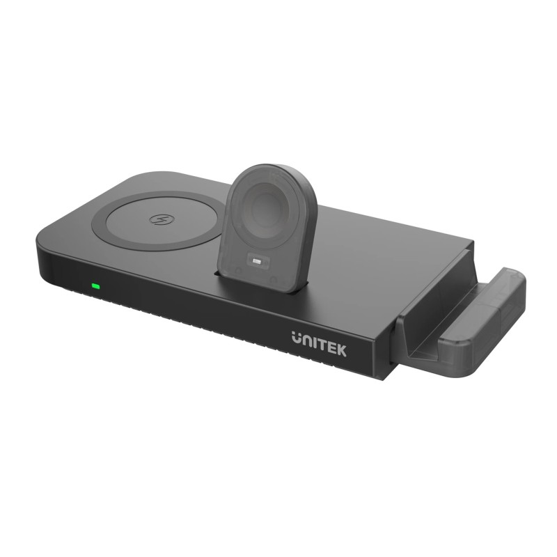 Unitek - P1222B - 5-in-1 MagMighty Combo 48W 3x Wireless Charging Areas 1x USB-A 1x USB-C — Buy in Cyprus with Fast Delivery
