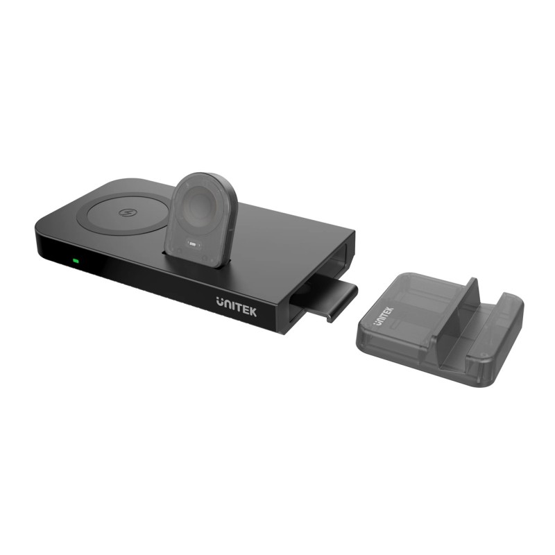 Unitek - P1222B - 5-in-1 MagMighty Combo 48W 3x Wireless Charging Areas 1x USB-A 1x USB-C — Buy in Cyprus with Fast Delivery