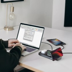 Unitek - P1222B - 5-in-1 MagMighty Combo 48W 3x Wireless Charging Areas 1x USB-A 1x USB-C — Buy in Cyprus with Fast Delivery