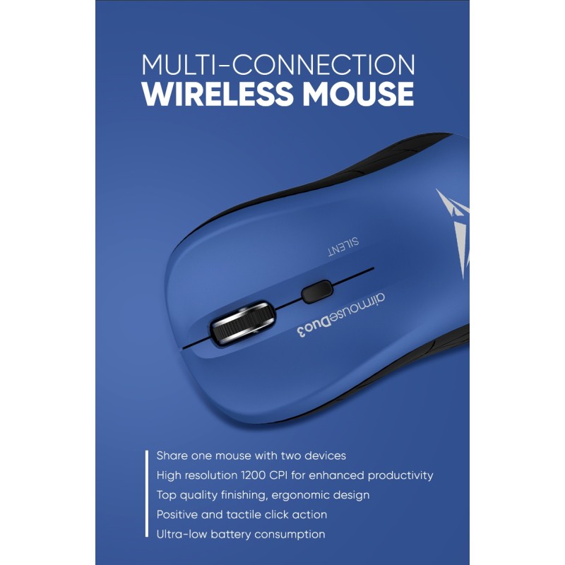 Alcatroz AIRMOUSE - DUO 3 - Wireless BT Silent Mouse White — Buy in Cyprus with Fast Delivery