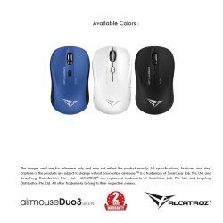 Alcatroz AIRMOUSE - DUO 3 - Wireless BT Silent Mouse White — Buy in Cyprus with Fast Delivery
