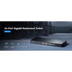 Cudy Switch - GS1024L - Gigabit Ethernet 24-Ports Rackmount — Buy in Cyprus with Fast Delivery