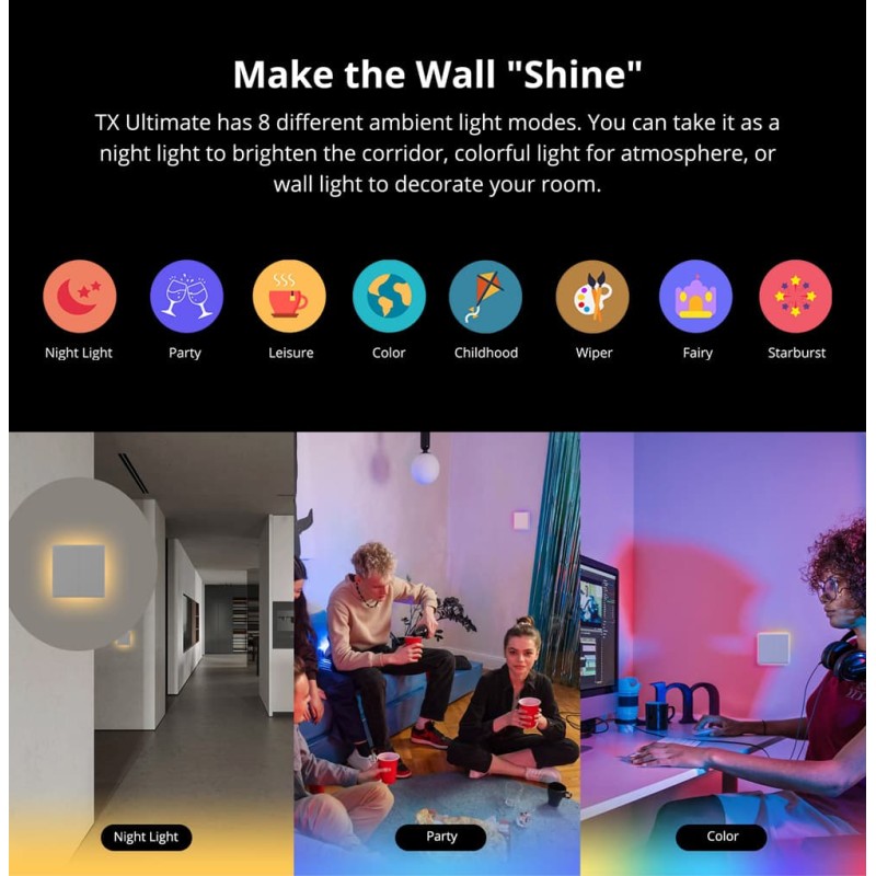 Sonoff WiFi Smart Wall Touch Switch - T51C - 1-Button White — Buy in Cyprus with Fast Delivery