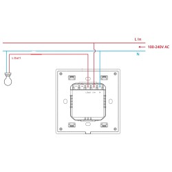 Sonoff WiFi Smart Wall Touch Switch - T51C - 1-Button White — Buy in Cyprus with Fast Delivery