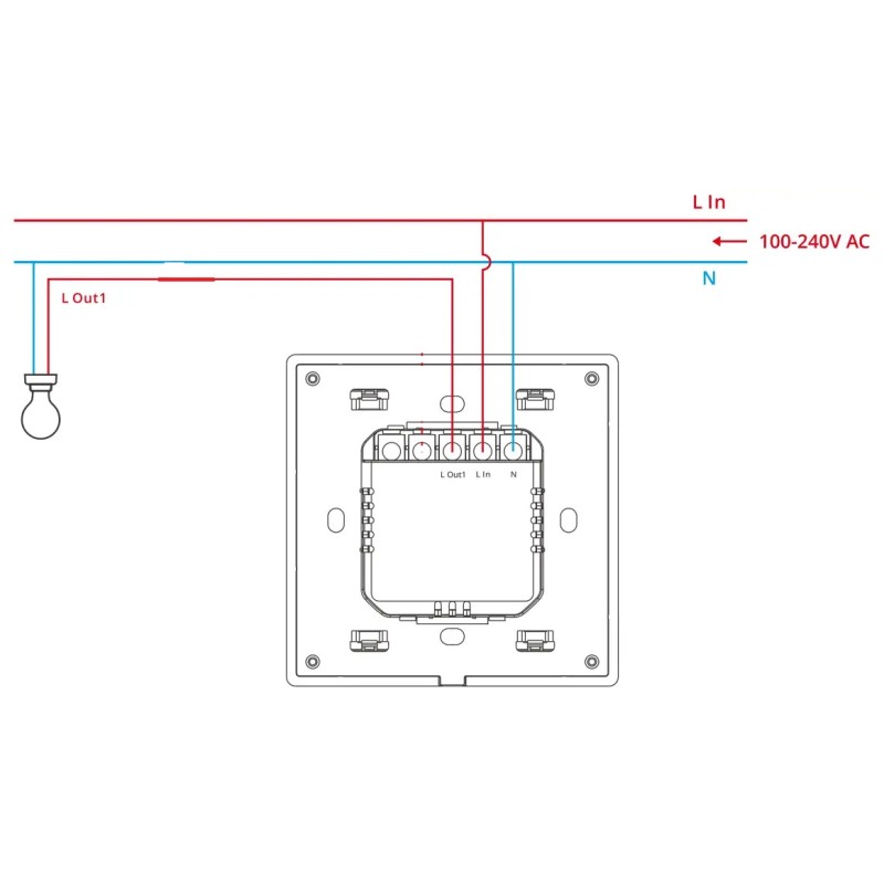 Sonoff WiFi Smart Wall Touch Switch - T51C - 1-Button White — Buy in Cyprus with Fast Delivery