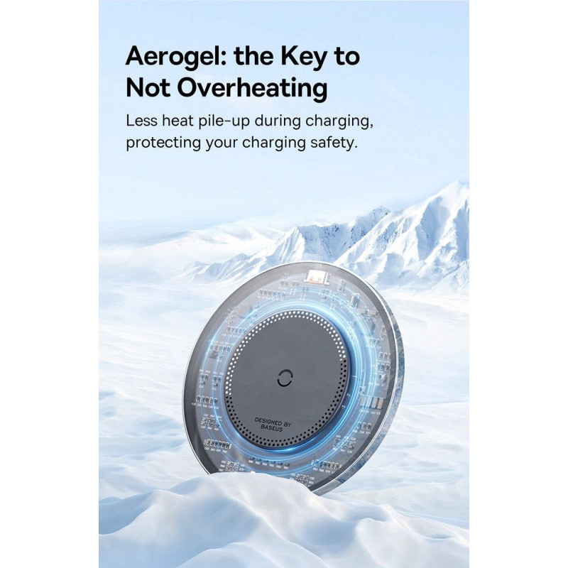 Baseus Wireless Charger - SIMPLE 2 - 15W Black — Buy in Cyprus with Fast Delivery