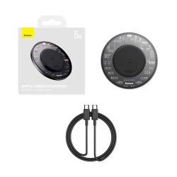 Baseus Wireless Charger - SIMPLE 2 - 15W Black — Buy in Cyprus with Fast Delivery