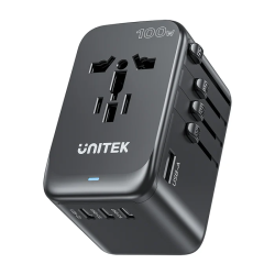 Unitek World Travel Adapter & 100W Charger - P1123A - EU UK US 4x USB-C + 1x USB-A — Buy in Cyprus with Fast Delivery