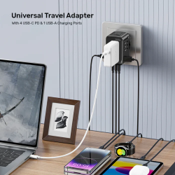 Unitek World Travel Adapter & 100W Charger - P1123A - EU UK US 4x USB-C + 1x USB-A — Buy in Cyprus with Fast Delivery