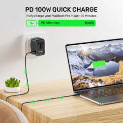 Unitek World Travel Adapter & 100W Charger - P1123A - EU UK US 4x USB-C + 1x USB-A — Buy in Cyprus with Fast Delivery