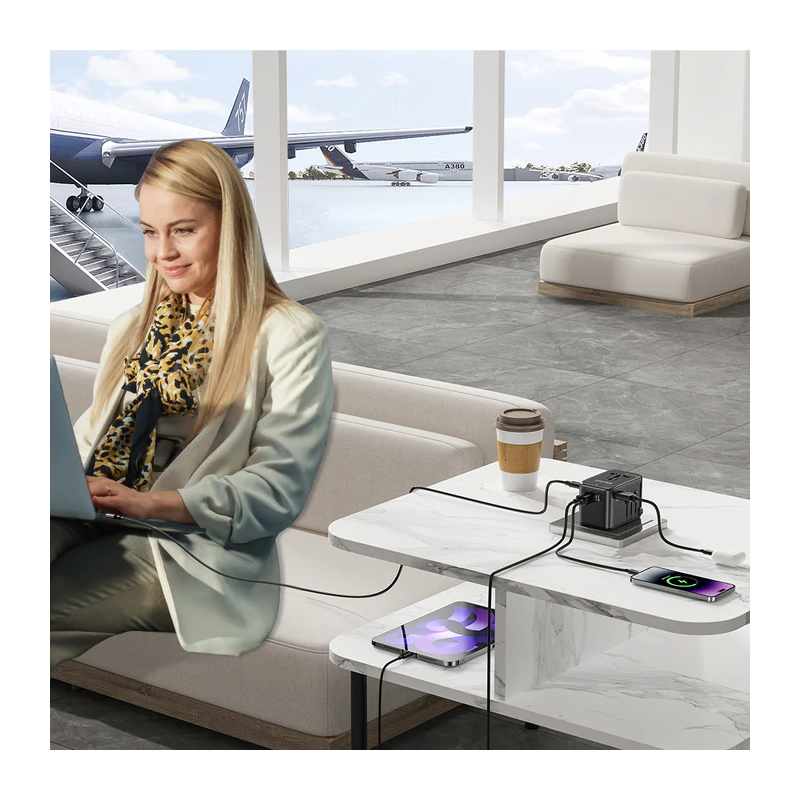 Unitek World Travel Adapter & 100W Charger - P1123A - EU UK US 4x USB-C + 1x USB-A — Buy in Cyprus with Fast Delivery