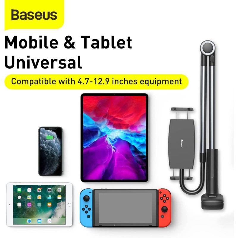 Baseus Stand Tablet with Clamp Rotary Adjustment Grey - Clamp Rotary Adjustment Grey — Buy in Cyprus with Fast Delivery