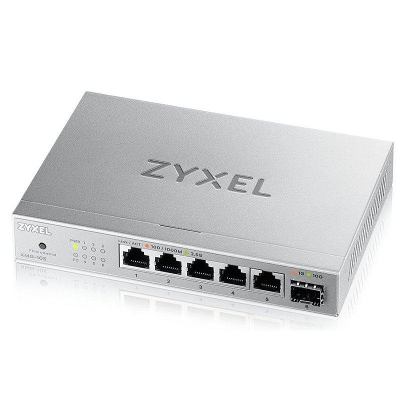 Zyxel Switch - XMG-105 - Multi-Gig 5-Port 2.5GbE + 10G SFP+ — Buy in Cyprus with Fast Delivery