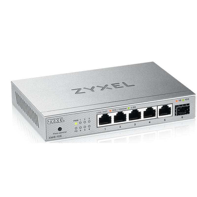 Zyxel Switch - XMG-105 - Multi-Gig 5-Port 2.5GbE + 10G SFP+ — Buy in Cyprus with Fast Delivery