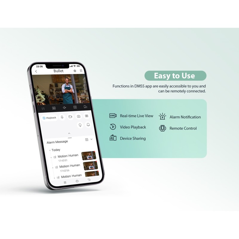 Dahua IP 5.0MP 4.0mm Wifi PT Dome Dual Illumination - SD-P5AE-PV - Dahua IP 5.0MP 4.0mm Wifi PT Dome Dual Illumination