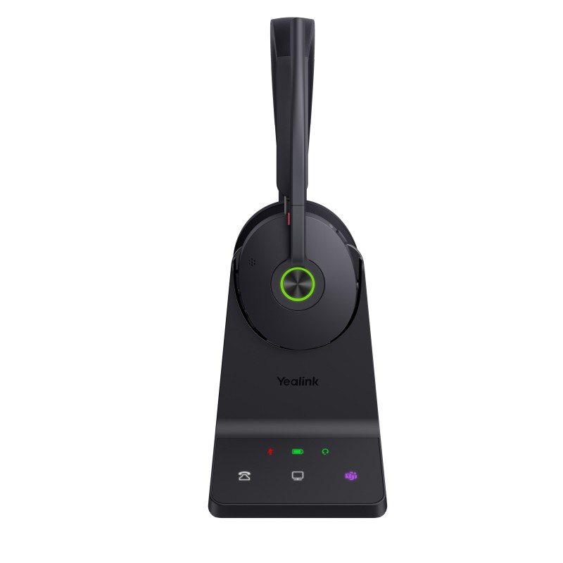 Yealink Headset Wireless Dual-Mode DECT Bluetooth 4-Mic NC - WH68 - with ANC & Basestation Teams