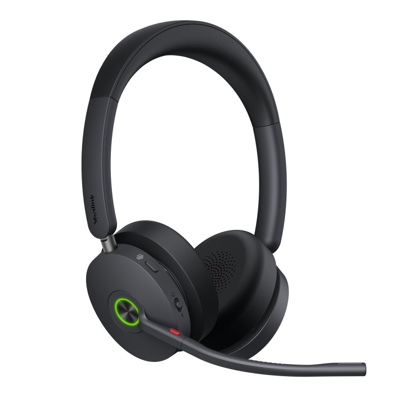 Yealink Headset Wireless Dual-Mode DECT Bluetooth 4-Mic NC - WH68 - with ANC & Basestation Teams