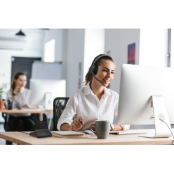 Yealink Headset Wireless Dual-Mode DECT Bluetooth 4-Mic NC - WH68 - with ANC & Basestation Teams