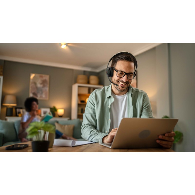 Yealink Headset Wireless Dual-Mode DECT Bluetooth 4-Mic NC - WH68 - with ANC & Basestation Teams