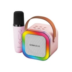 SonicGear IOX Karaoke Portable Speaker - K200 - BT & Wireless Mic Pink — Buy in Cyprus with Fast Delivery