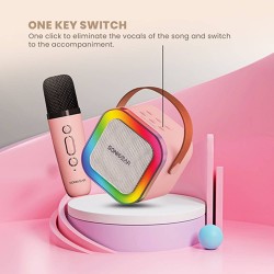 SonicGear IOX Karaoke Portable Speaker - K200 - BT & Wireless Mic Pink — Buy in Cyprus with Fast Delivery