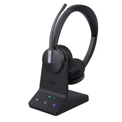 Yealink Headset Wireless Dual-Mode DECT Bluetooth 3-Mic NC with Basestation - WH64 - Teams — Buy in Cyprus with Fast Delivery