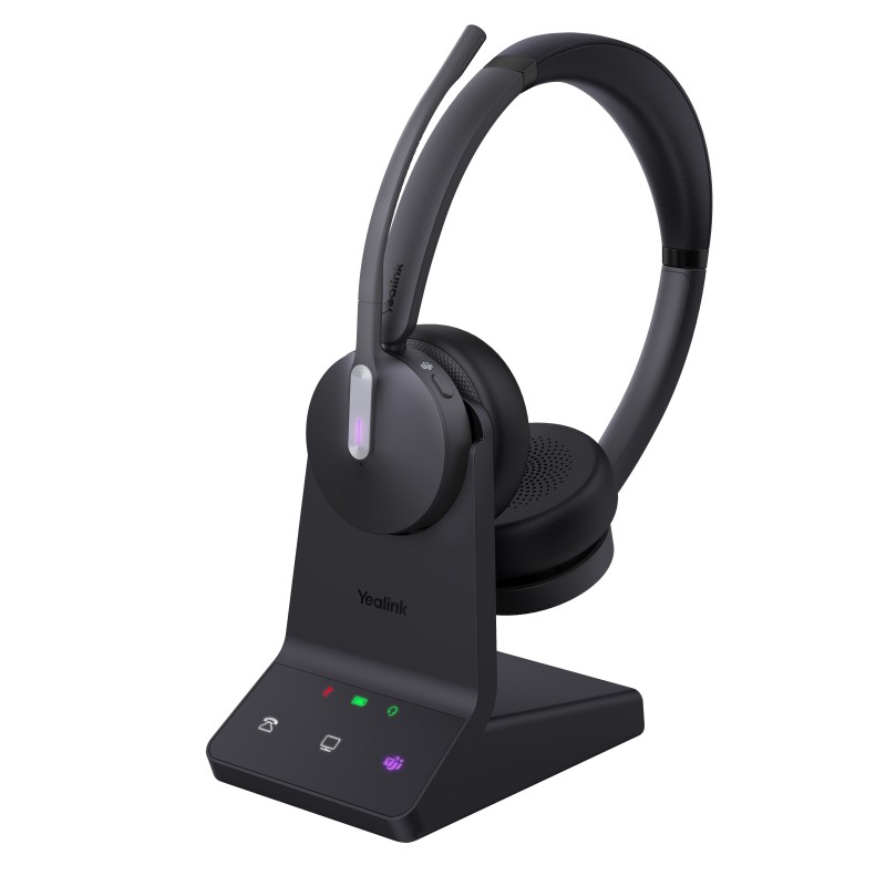 Yealink Headset Wireless Dual-Mode DECT Bluetooth 3-Mic NC with Basestation - WH64 - Teams — Buy in Cyprus with Fast Delivery