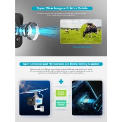 Dahua IP 4.0MP 4G 3.6mm Solar Power Network PT Camera - HFW244IDG-4G-SP-B-0360B - Network PT Camera