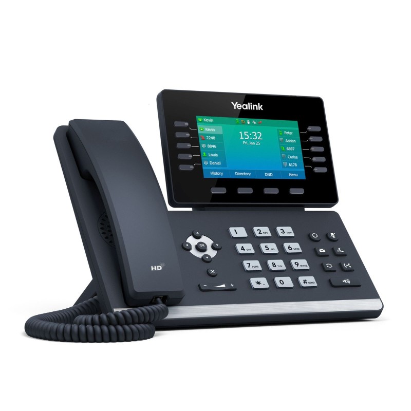 Yealink IP Phone - T54W - Desktop PoE, 4.3'' Color Screen, Gigabit, USB, Expansion, Bluetooth & Wi-Fi