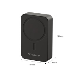 Verbatim Wireless Magnetic Powerbank - Qi2 15W + 35W Wired Charging 20000mAH Black — Buy in Cyprus with Fast Delivery