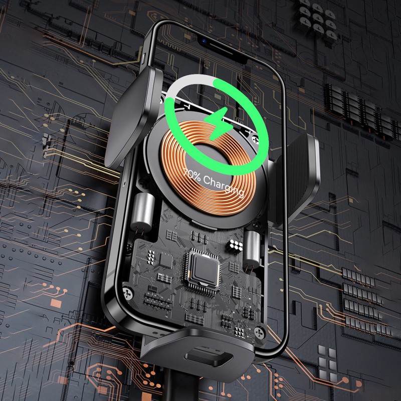 Baseus Wisdom Auto Alignment Car Mount Wireless Charger Qi 15W - Auto Alignment — Buy in Cyprus with Fast Delivery