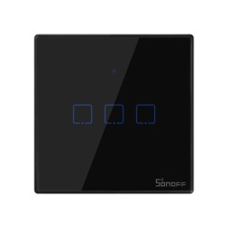 Sonoff WiFi Smart Wall Touch Switch Black - T3 UK 3C - Black — Buy in Cyprus with Fast Delivery