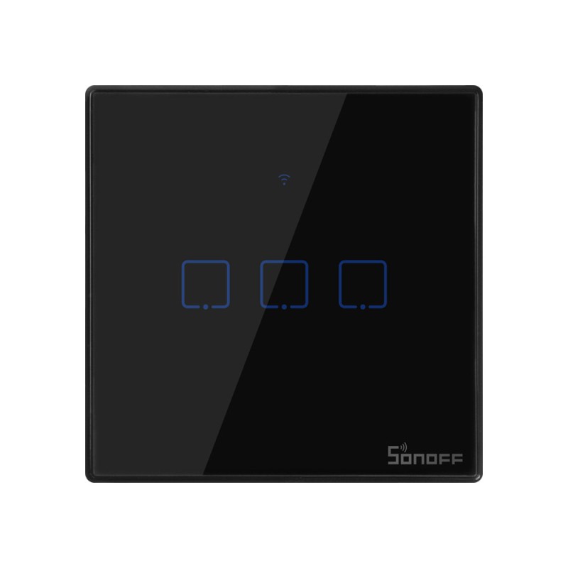 Sonoff WiFi Smart Wall Touch Switch Black - T3 UK 3C - Black — Buy in Cyprus with Fast Delivery